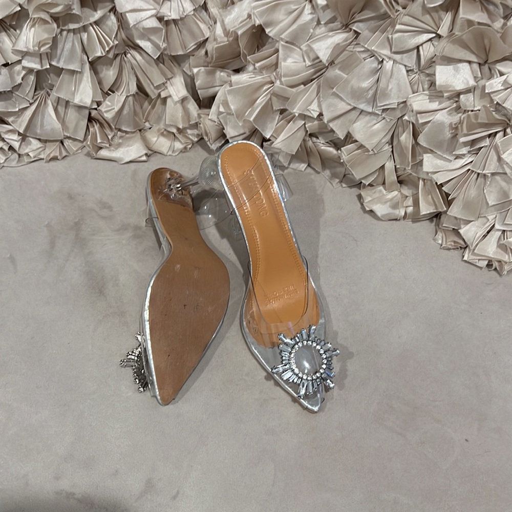 Silver Clear Heels - image 3